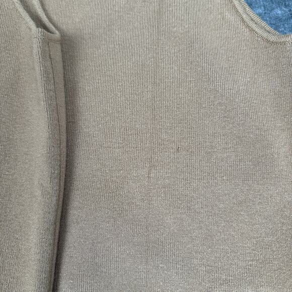 Mango Fine Knit Sweater Vest Women's Medium Camel Caramel Button Down Minimalist - Picture 6 of 11